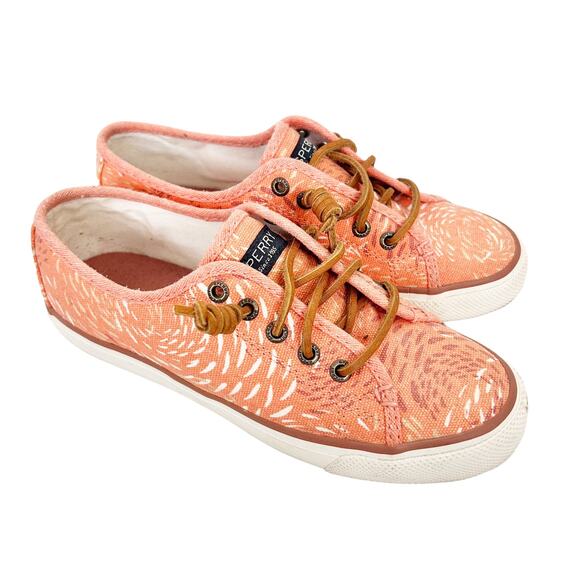 Sperry Seacoast Fish Circle Sneakers Sz 5 - Picture 1 of 7